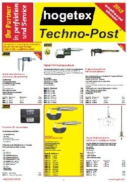 Techno-Post Messschieber und Mikrometer 2018