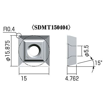 SDMT150404 ZA20N / DA20N Wendeplatte