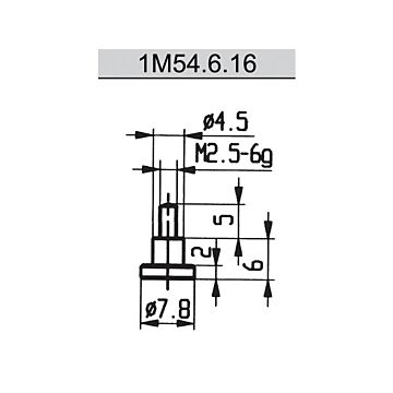Messuhr-Taster flach, Durchmesser 7,8mm