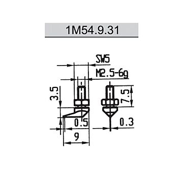Messuhr-Taster seitlicher Versatz