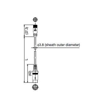 Verbindungskabel von CITIZEN für CD-Controller und Messtaster; gerader Stecker