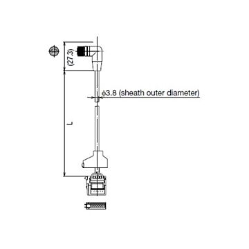 Verbindungskabel von CITIZEN für SD- oder MC-Controller und Messtaster; Winkelstecker 90°