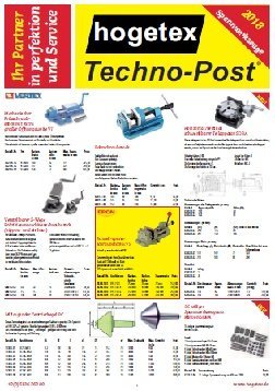 Techno-Post Spannwerkzeuge 2018